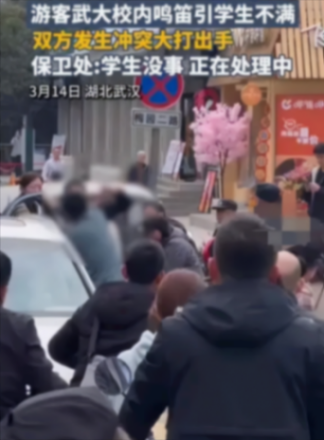 武大学生与游客大打出手?学校回应